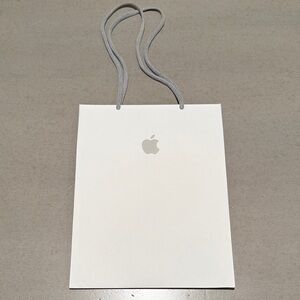 Apple White Bag with Silver Handles